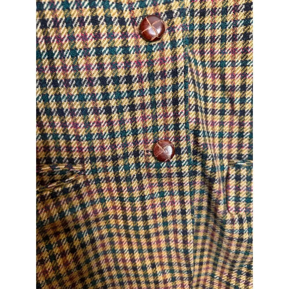 Women’s Pendleton Knockabouts Large Houndstooth 100% Virgin Wool Blazer Jacket - Picture 4 of 6
